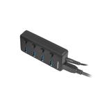 Natec aktívny rozbočovač Mantis 2, 4x USB 3.0 HUB, čierny