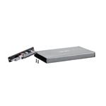 Natec externí box pro HDD 2,5” USB 3.0 Rhino Go, šedý, hliníkové tělo