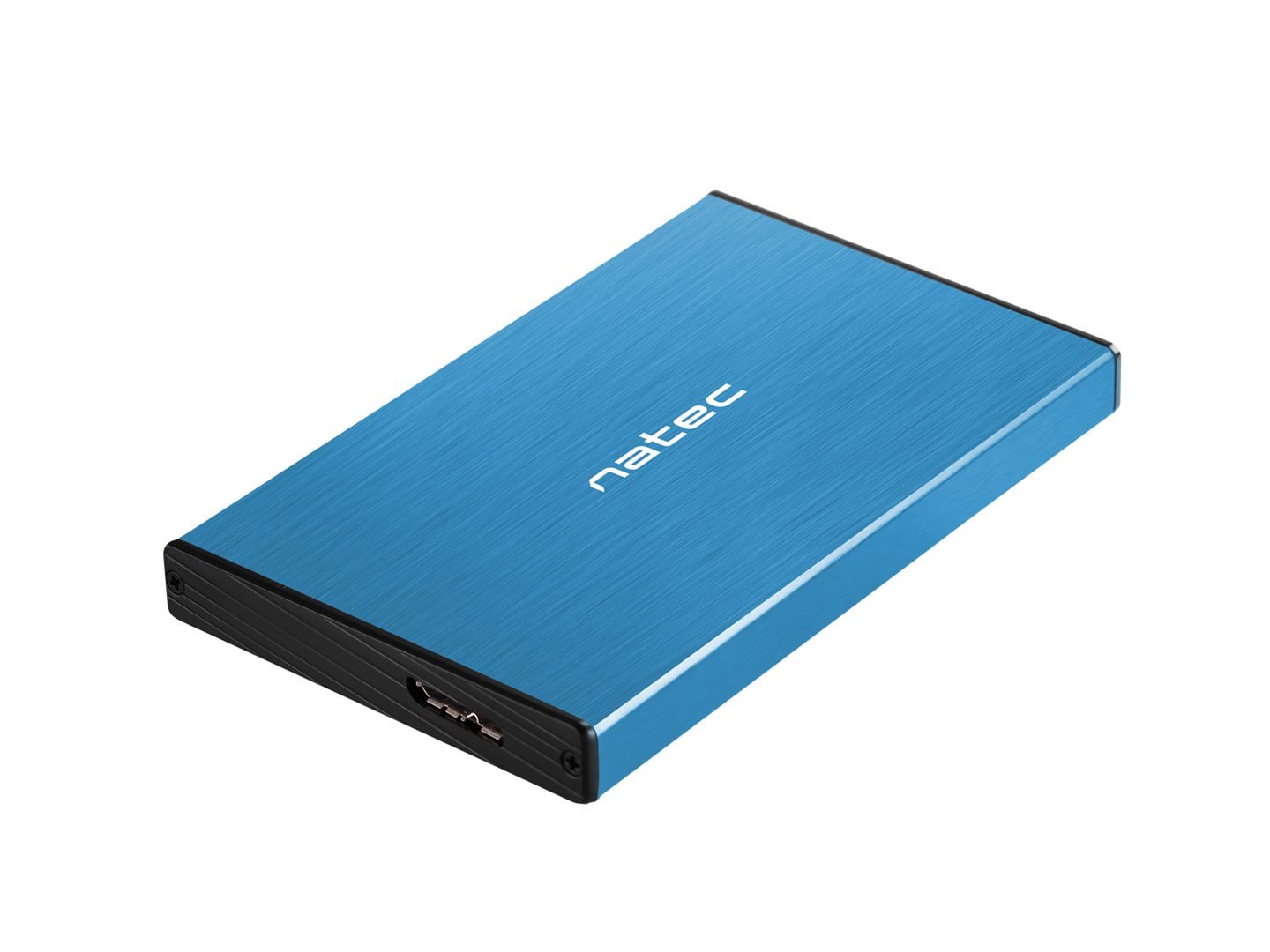 Natec externý HDD box 2,5" USB 3.0 Rhino Go, modrý, hliníkové telo
