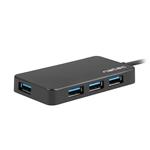 Natec Silkworm hub, USB-C 4x USB 3.0 HUB, čierny