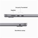 NB Apple MacBook Air 15",M2 8-jadrový CPU/10-jadrový GPU,8 GB,512 GB,Vesmírne sivá,CZ