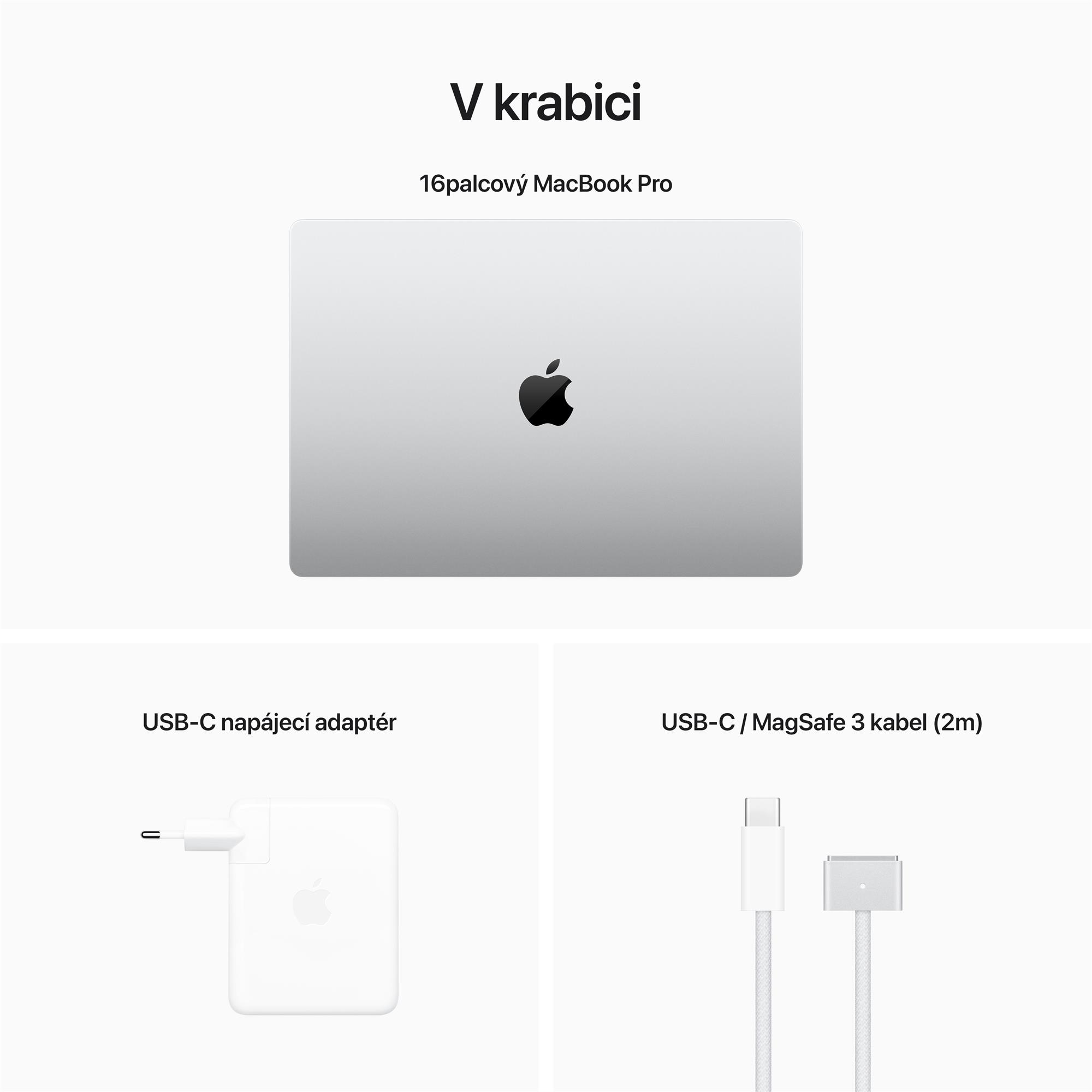 NB APPLE MacBook Pro 16'',M2 Pro 12-jadrový CPU/19-jadrový GPU,16 GB,512 GB SSD,strieborný (mnwc3cz/a)