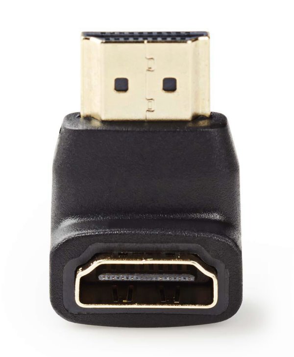 NEDIS Adaptér HDMI uhlový 90°/ konektor HDMI - zásuvka HDMI/ čierny