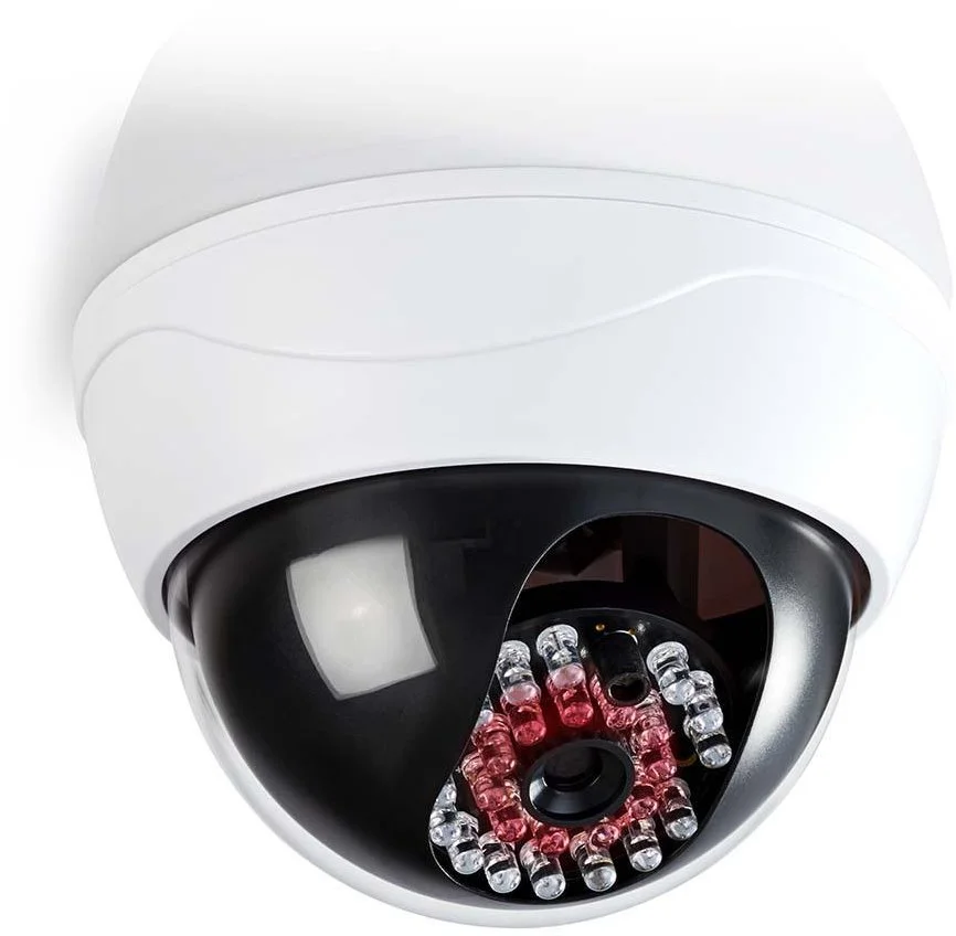 NEDIS atrapa bezpečnostní kamery s infračervenou LED/ dome/ IP44/ venkovní i vnitřní/ bílá
