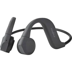 NEDIS bezdrátová sluchátka + mikrofon/ Bone Conduction/ výdrž 6,5 hodin/ ovládání hlasitosti/ IPX5/ šedé