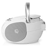 NEDIS CD přehrávač Boombox/ výkon 9 W/ napájení z baterie/ síťové napájení/ stereo/ BT/ FM/ USB/ bílý