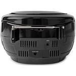 NEDIS CD přehrávač Boombox/ výkon 9 W/ napájení z baterie/ síťové napájení/ stereo/ BT/ FM/ USB/ černý