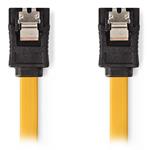 NEDIS datový kabel SATA 3.0/ žlutý/ se zámečkem/ 50cm