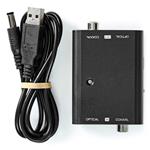 NEDIS digitální audio převodník/ 2cestný/ zásuvka RCA + zásuvka Toslink/ zásuvka RCA + zásuvka Toslink/ černý