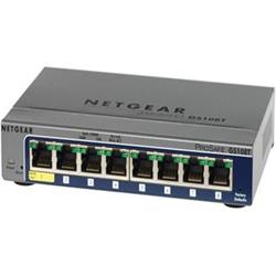 Netgear GS108Tv2, 8 portový 10/100/1000 Gigabit Ethernet Ports Switch, GS108T-200GES, QoS