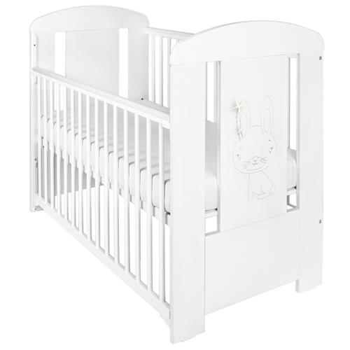 New Baby Dětská postýlka Králíček se stahovací bočnicí bílá