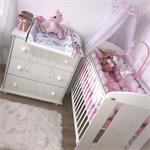 New Baby Dětská postýlka Králíček se šuplíkem bílá