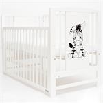 New Baby Dětská postýlka POLLY Zebra se stahovací bočnicí bílá