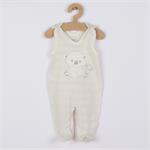 New Baby Kojenecká soupravička do porodnice Sweet Bear béžová, vel. 56 (0-3m)