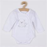 New Baby Kojenecká soupravička do porodnice Sweet Bear bílá, vel. 56 (0-3m)