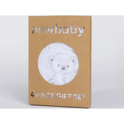 New Baby Kojenecká soupravička do porodnice Sweet Bear bílá, vel. 62 (3-6m)