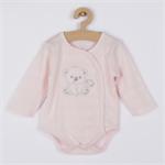 New Baby Kojenecká soupravička do porodnice Sweet Bear růžová, vel. 56 (0-3m)
