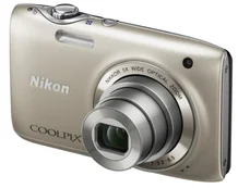 NIKON kompakt COOLPIX S3100, 14MPix, stříbrný, 5x zoom