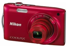 NIKON kompakt COOLPIX S3300 - 16 MP, 6x zoom VR - Red