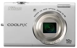 NIKON kompakt COOLPIX S6200, 16MPix, white, 10x zoom VR
