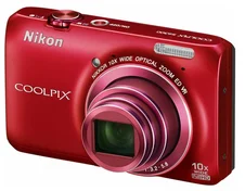 NIKON kompakt COOLPIX S6300 - 16 MP, 10x zoom VR - Red