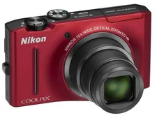 NIKON kompakt COOLPIX S8100, 12.1MPix, červená, 10x zoom, VR