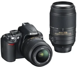 Nikon zrcadlovka D3100 + 18-55 II AF-S DX+55-200 AF-S, 14.2 MPix