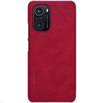 Nillkin Qin Book Pouzdro pro Xiaomi Poco F3, Red - červené