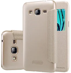Nillkin Sparkle S-View Pouzdro Gold pro Samsung Galaxy J3 2016 J320