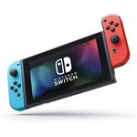 Nintendo Switch console with neon red&blue Joy-Con