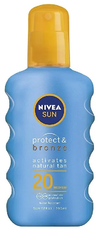 Nivea Sun Protect & Bronze Spray na opaľovanie SPF 20 200ml