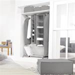 Nízký textilní úložný box Compactor Boston 107 x 46 x 16 cm, šedý