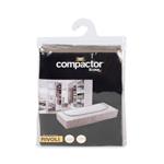 Nízký textilní úložný box Compactor Rivoli 107 x 46 x 16 cm, hnědá s bílými puntíky