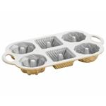 Nordic Ware Mini bábovky Premium gold plát se 6 formičkami 3,5 cup zlatá