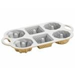 Nordic Ware Premium zlatá forma na mini bábovku so 6 formami 3,5 šálky zlatá