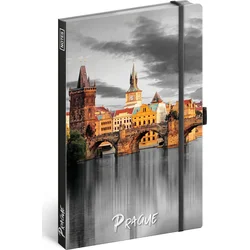 Notes Praha, linkovaný, 13 × 21 cm