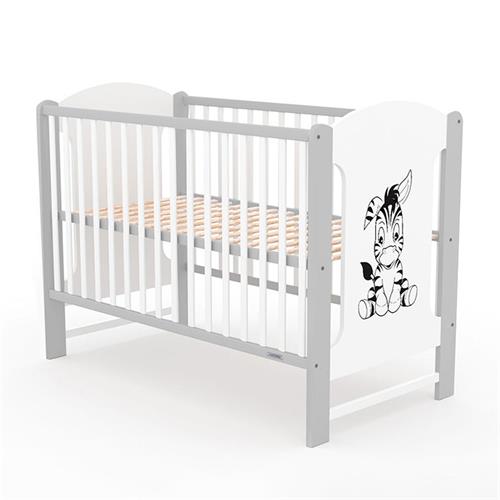 Nová detská postieľka ELSA Zebra, bielo-sivá
