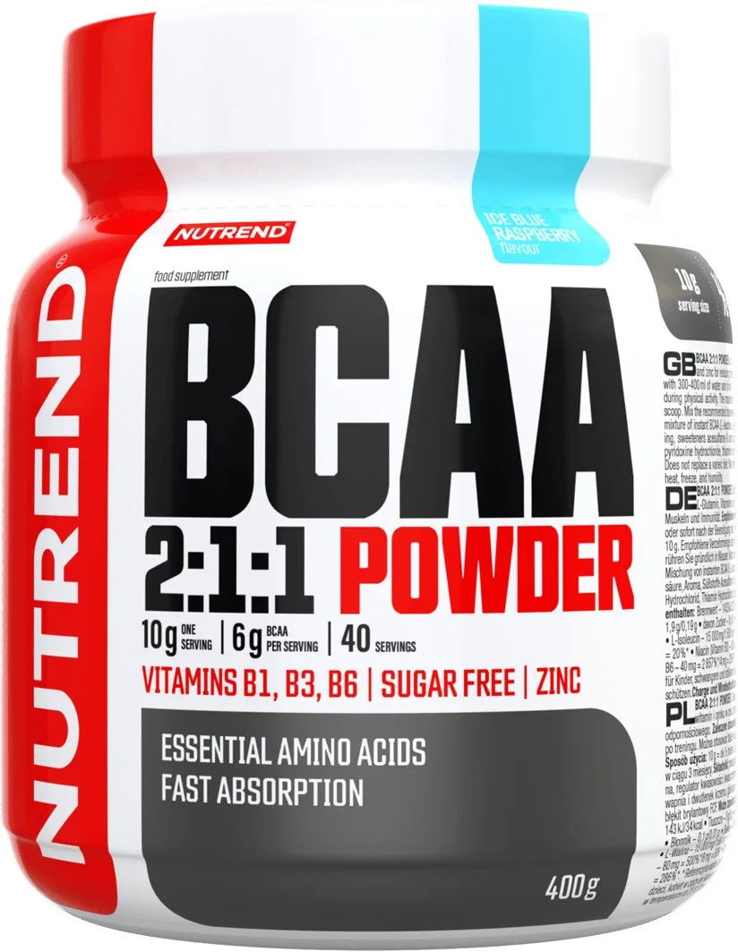 Nutrend BCAA 2:1:1 POWDER 400 g, modrá malina