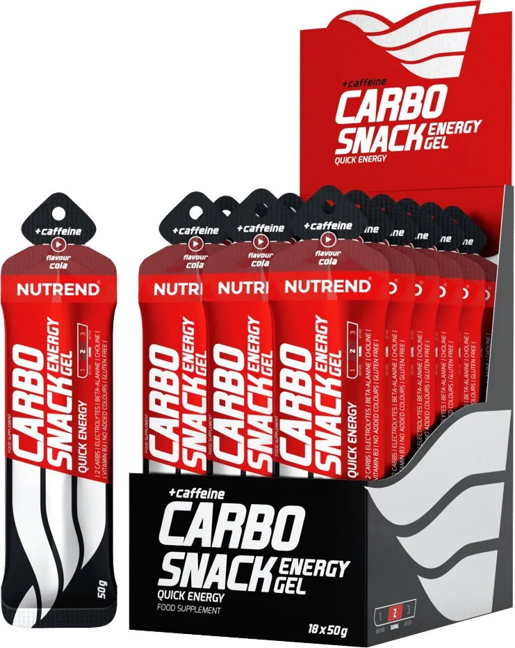 Nutrend CARBOSNACK WITH CAFFEINE sáček, 50 g, cola