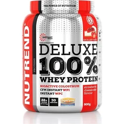 Nutrend DELUXE 100% WHEY, 900g, jahodový cheesecake 8594073177841 - Sportovní výživy