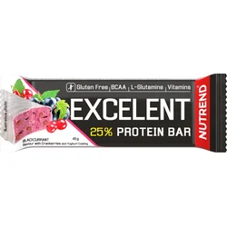 Nutrend EXCELENT protein bar 40 g, černý rybíz s brusinkami