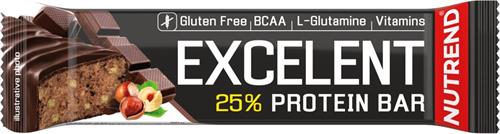 Nutrend EXCELENT protein bar 85 g, čokoláda s oříšky, 5ks