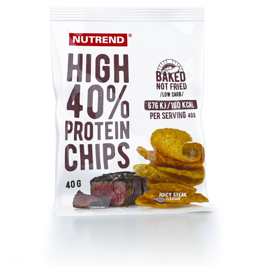 Nutrend HIGH PROTEIN CHIPS 6x 40 g, juicy steak
