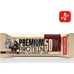 Nutrend PREMIUM PROTEIN tyčinka 50% proteín 50 g, sušienky krém