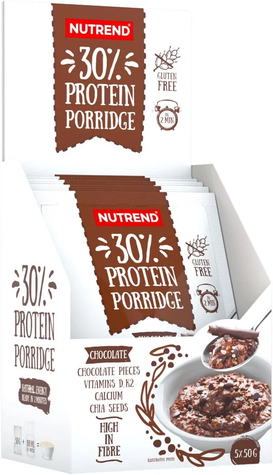 Nutrend PROTEIN PORRIDGE, 5 x 50 g, čokoláda