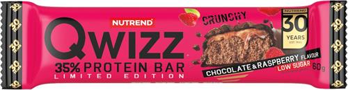 Nutrend QWIZZ proteínová tyčinka 60 g, čokoláda+malina, 5ks