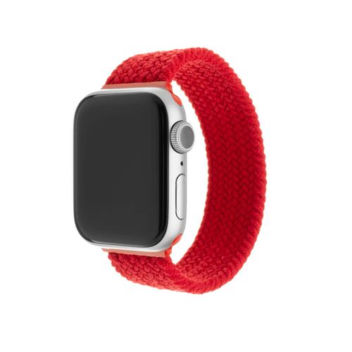 Nylonový remienok FIXED pre Apple Watch 42/44/45 mm, veľkosť S, červený