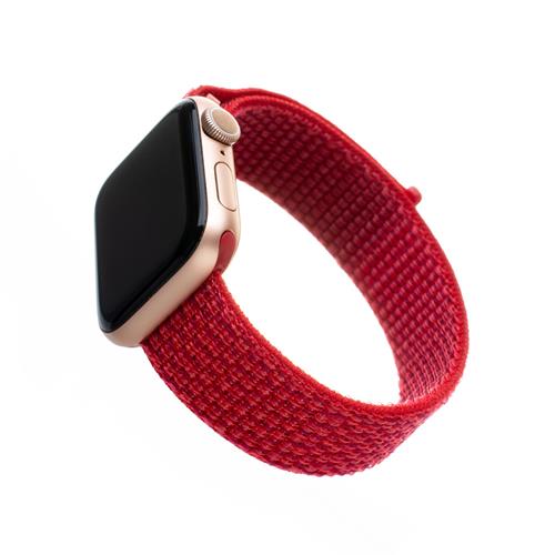 Nylonový řemínek FIXED Nylon Strap pro Apple Watch 38/40/41 mm, červený