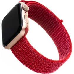 Nylonový řemínek FIXED Nylon Strap pro Apple Watch 38/40/41 mm, červený