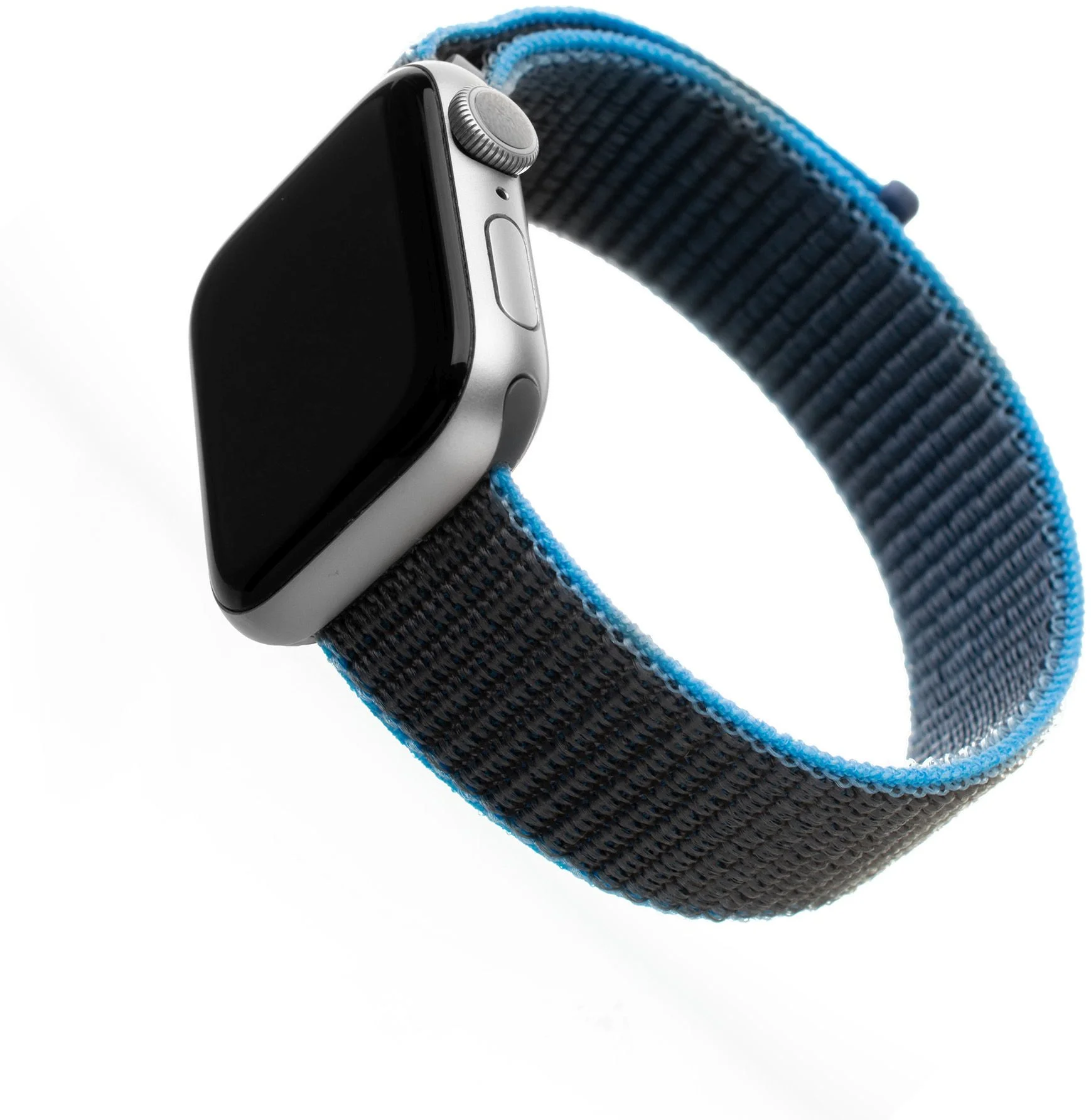 Nylonový řemínek FIXED Nylon Strap pro Apple Watch 38/40/41 mm, šedomodrý